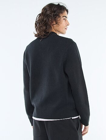 Warm, gewatteerd vest met opstaande kraag en rits