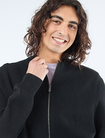 Warm, gewatteerd vest met opstaande kraag en rits