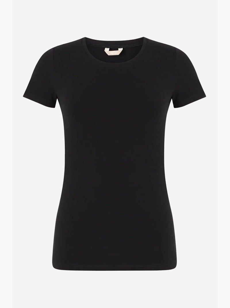 Warm touch t-shirt à manches courtes penti Noir - Kiabi