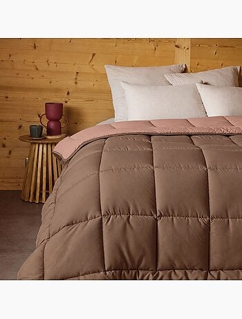 Warm tweekleurig microvezel dekbed 400 gr/m2