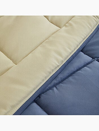 Warm tweekleurig microvezel dekbed 400 gr/m2