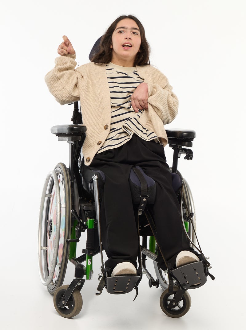 Warm vest met magneetknopen - gemakkelijk aan te trekken collectie Biege - Kiabi