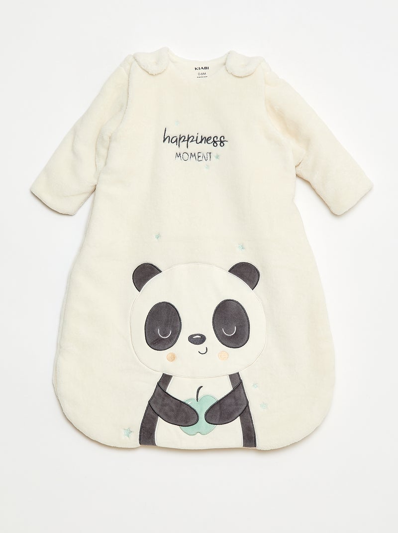 Warme babyslaapzak met afneembare drukknoopmouwen Wit - Kiabi