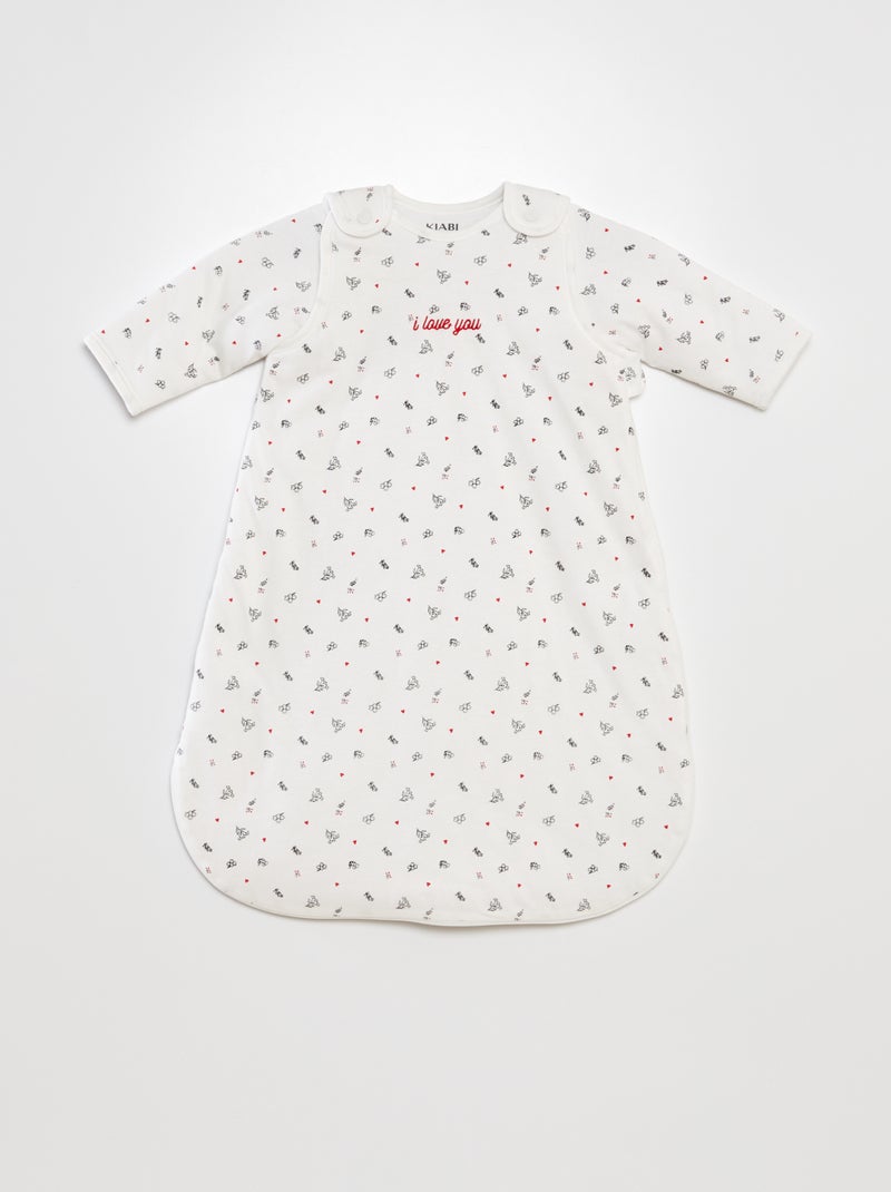 Warme babyslaapzak met afneembare mouwen - TOG-waarde 2 WIT - Kiabi