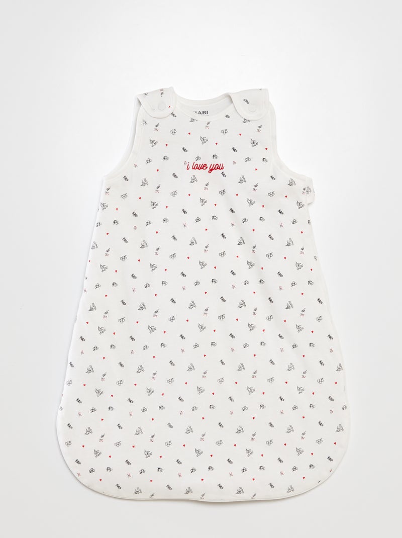 Warme babyslaapzak met afneembare mouwen - TOG-waarde 2 WIT - Kiabi