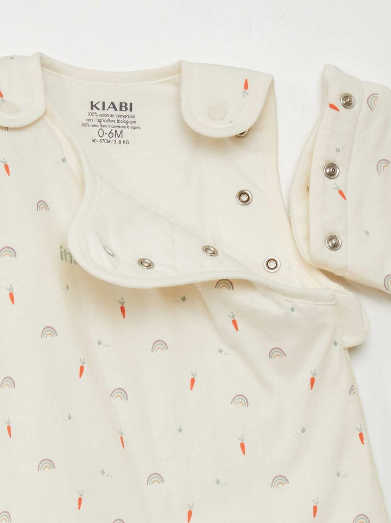 Warme babyslaapzak met afneembare mouwen - TOG-waarde 2 WIT - Kiabi