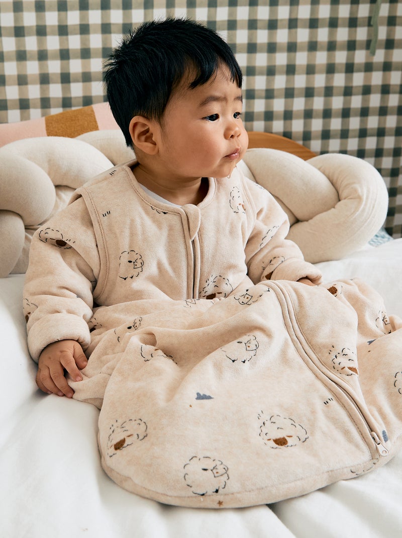 Warme babyslaapzak met afneembare mouwen - TOG-waarde 2.5 Biege - Kiabi