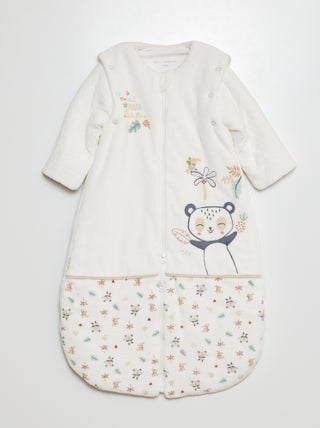 Warme babyslaapzak met print en afneembare mouwen - TOG 3