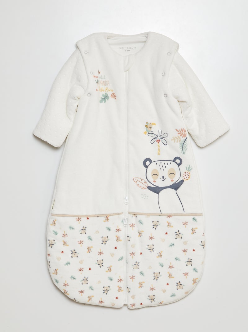 Warme babyslaapzak met print en afneembare mouwen - TOG 3 BIEGE - Kiabi