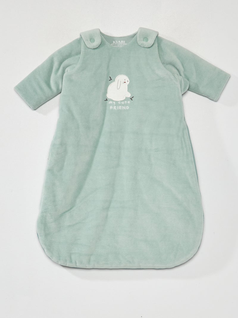 Warme babyslaapzak van corduroy - TOG 2.5 GROEN - Kiabi