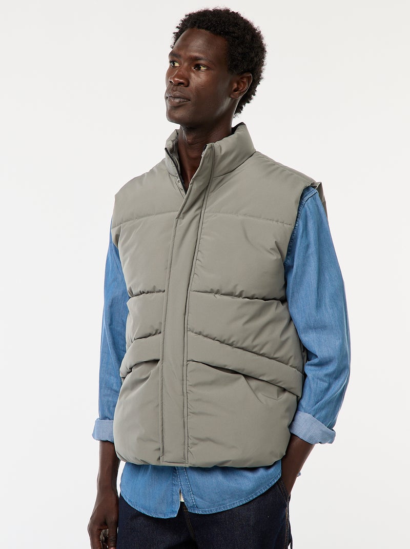 Warme bodywarmer Kaki - Kiabi