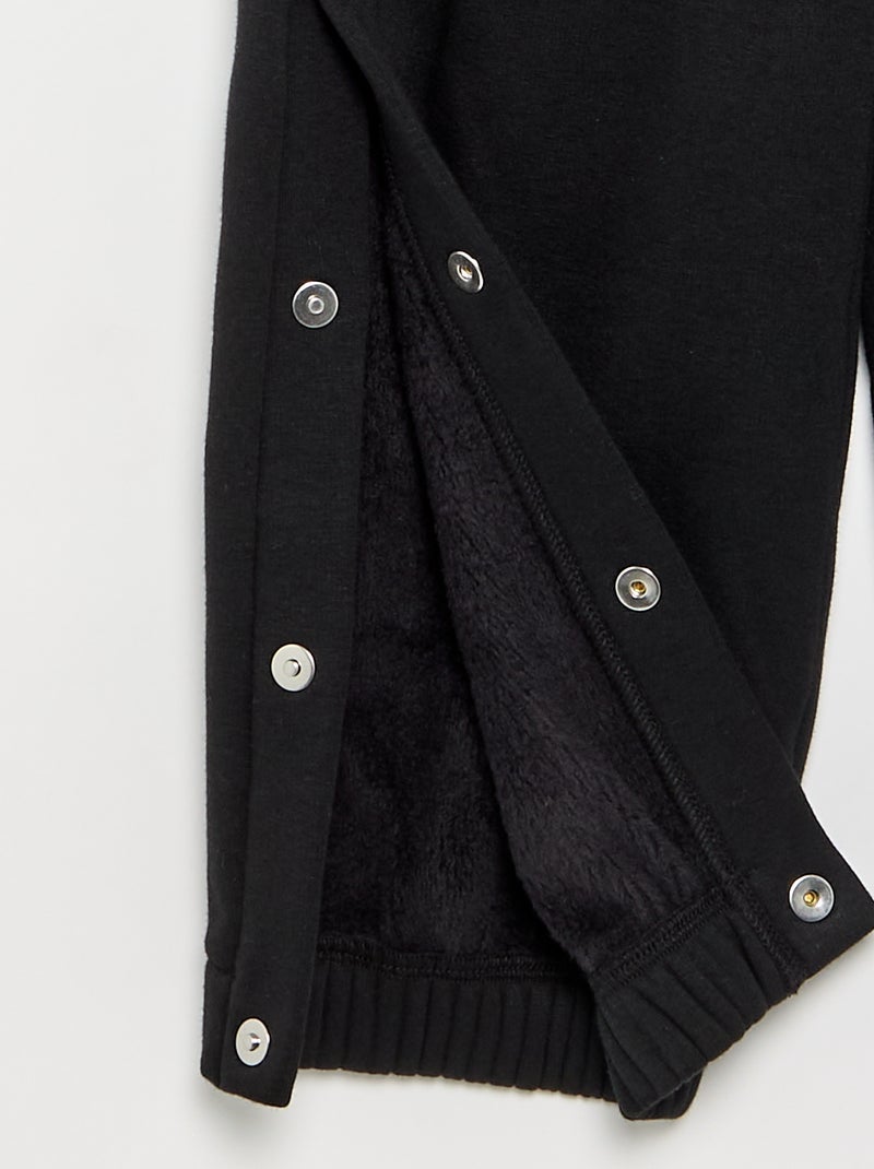 Warme broek met fleecevoering - collectie gemakkelijk aan te trekken Zwart - Kiabi