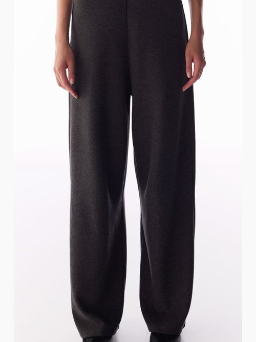Warme broek met wijde pijpen en mêleeprint penti - Kiabi