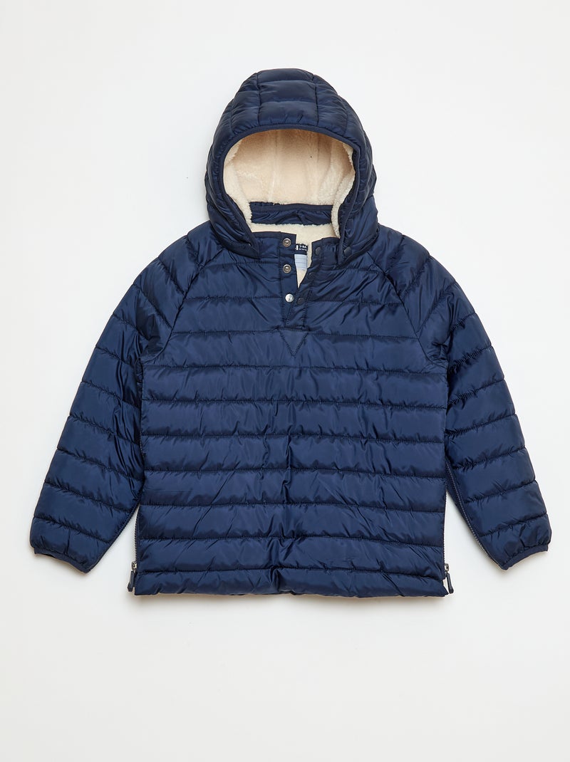 Warme gewatteerde jas met capuchon - makkelijk aan te trekken collectie Zwart - Kiabi