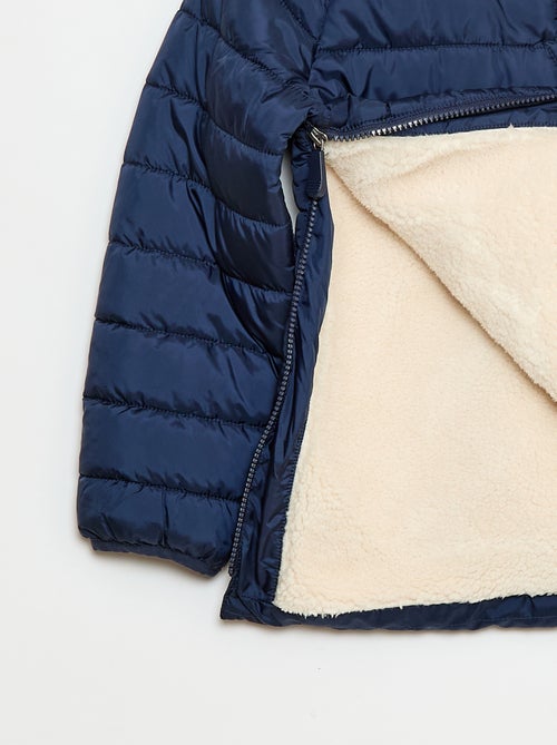 Warme gewatteerde jas met capuchon - makkelijk aan te trekken collectie - Kiabi