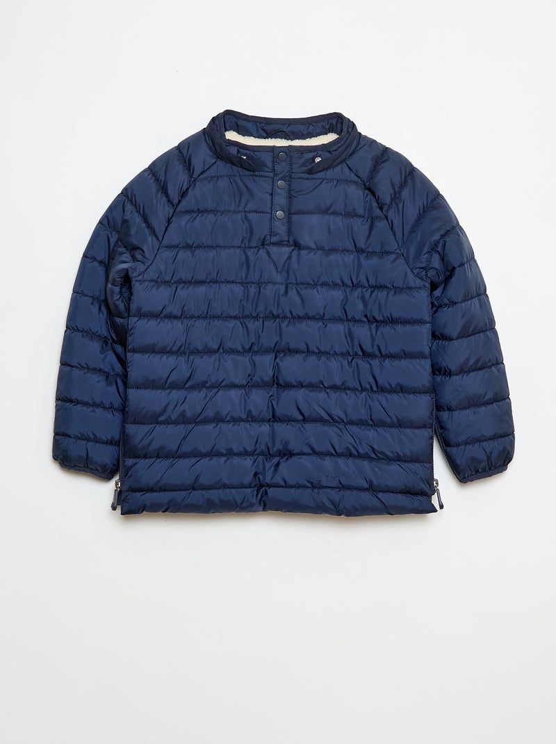 Warme gewatteerde jas met capuchon - makkelijk aan te trekken collectie Zwart - Kiabi