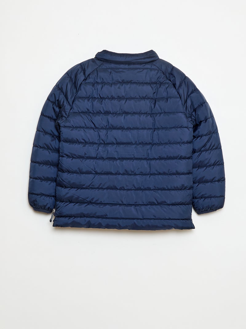 Warme gewatteerde jas met capuchon - makkelijk aan te trekken collectie Zwart - Kiabi