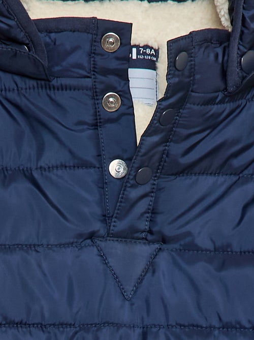 Warme gewatteerde jas met capuchon - makkelijk aan te trekken collectie - Kiabi