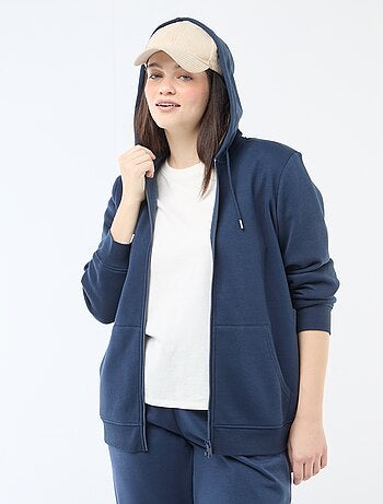 Warme hoodie van joggingstof