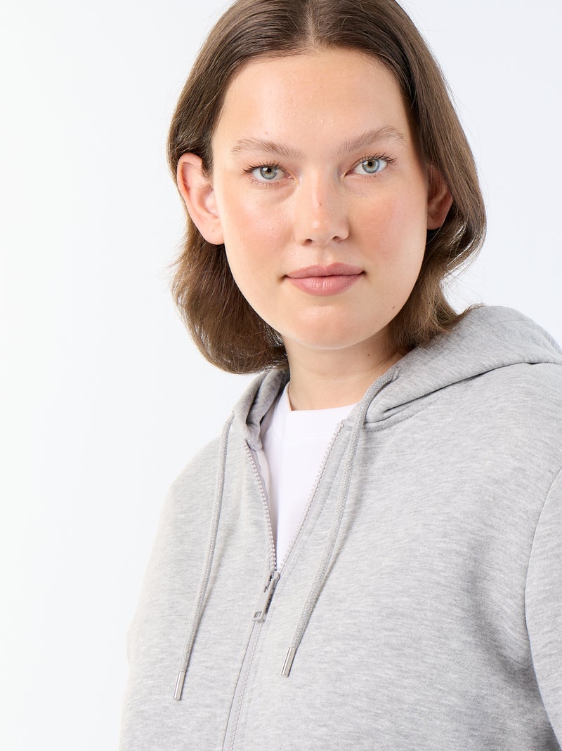 Warme hoodie van joggingstof Grijs - Kiabi