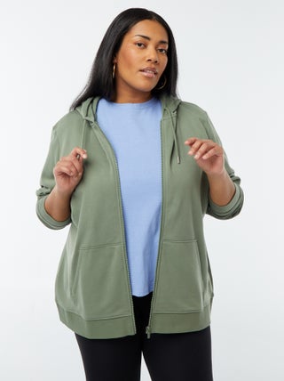 Warme hoodie van joggingstof