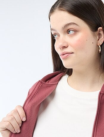 Warme hoodie van joggingstof