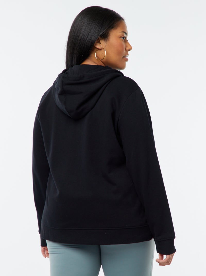 Warme hoodie van joggingstof zwart - Kiabi