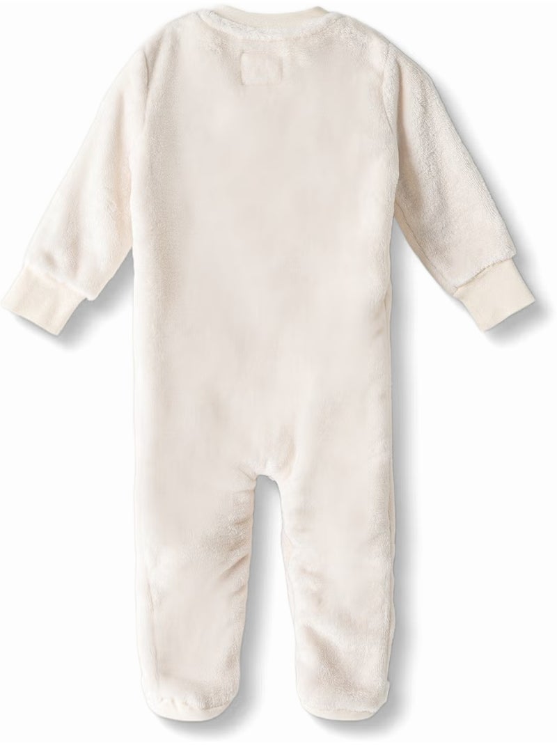 Warme jumpsuit voor baby's - guess kids Beige - Kiabi