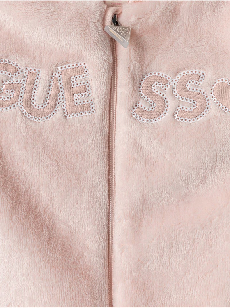 Warme jumpsuit voor baby's - guess kids Roze - Kiabi