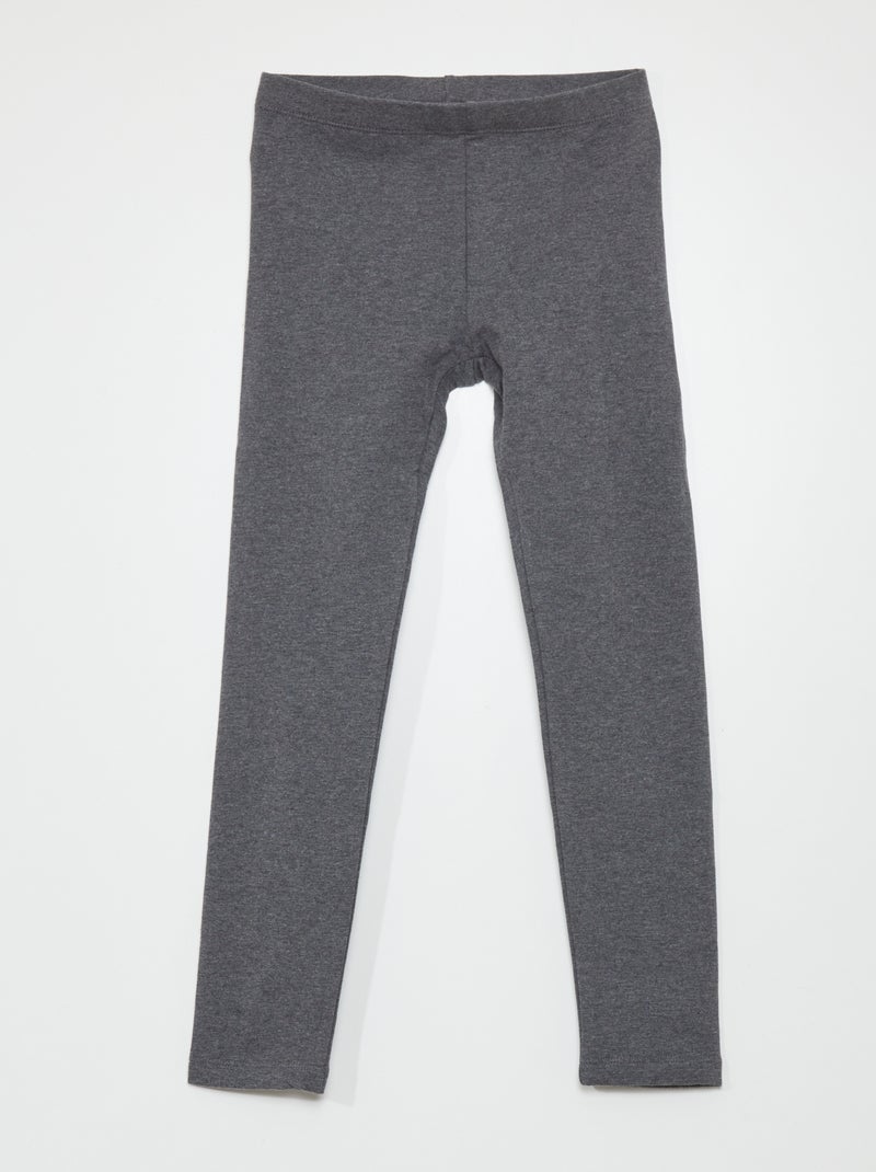 Warme legging met elastische tailleband GRIJS - Kiabi