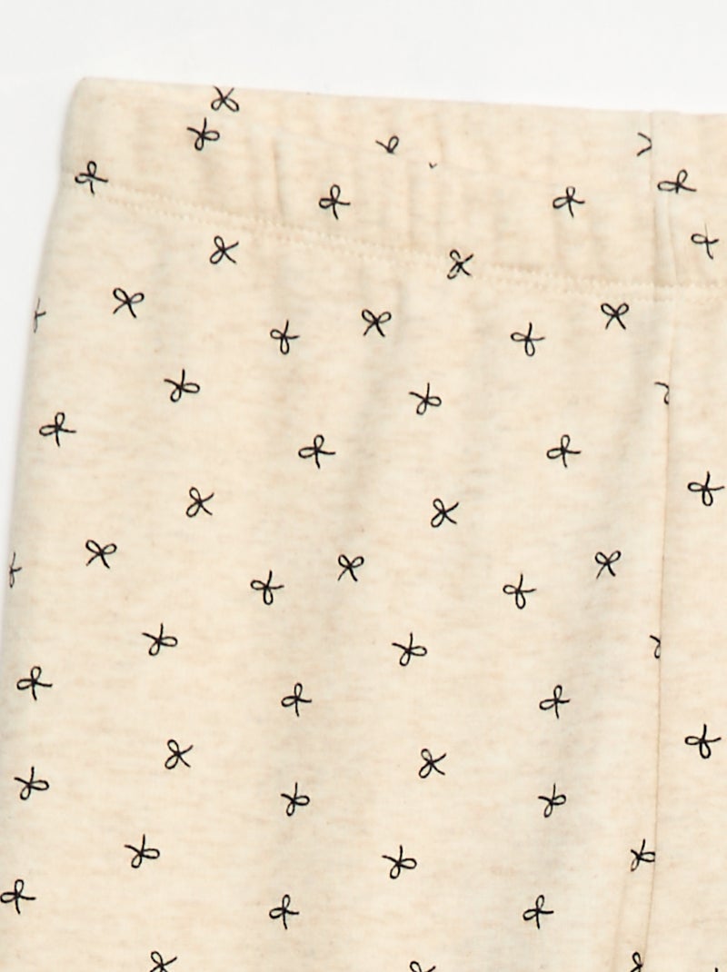Warme legging met velours aan de binnenkant Biege - Kiabi