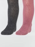 Warme maillots van kabeltricot - Setje van 2 GRIJS - Kiabi