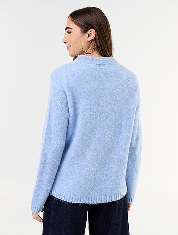 Warme mohair trui met ronde hals