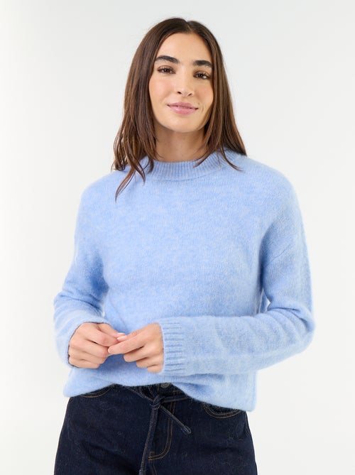 Warme mohair trui met ronde hals - Kiabi