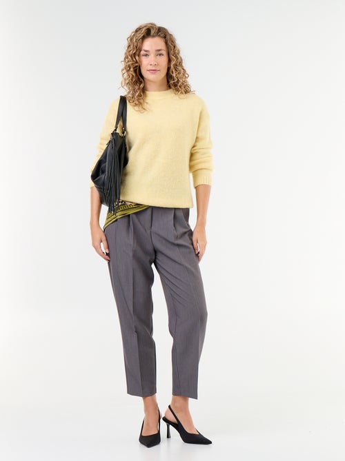 Warme mohair trui met ronde hals - Kiabi