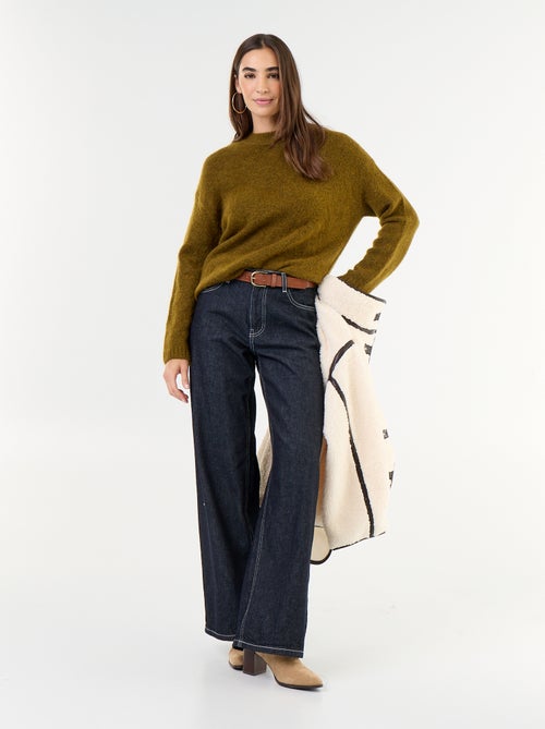 Warme mohair trui met ronde hals - Kiabi