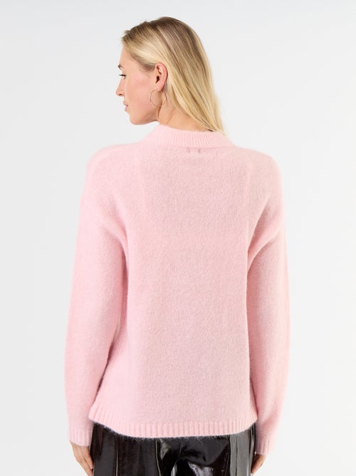 Warme mohair trui met ronde hals - Kiabi