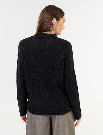 Warme mohair trui met ronde hals