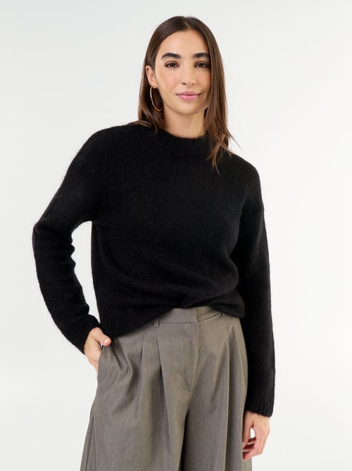 Warme mohair trui met ronde hals - Kiabi