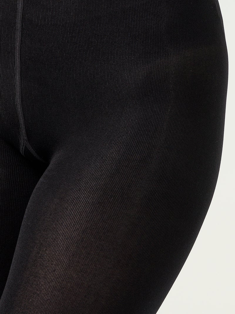 Warme panty's met fleecelining Zwart - Kiabi