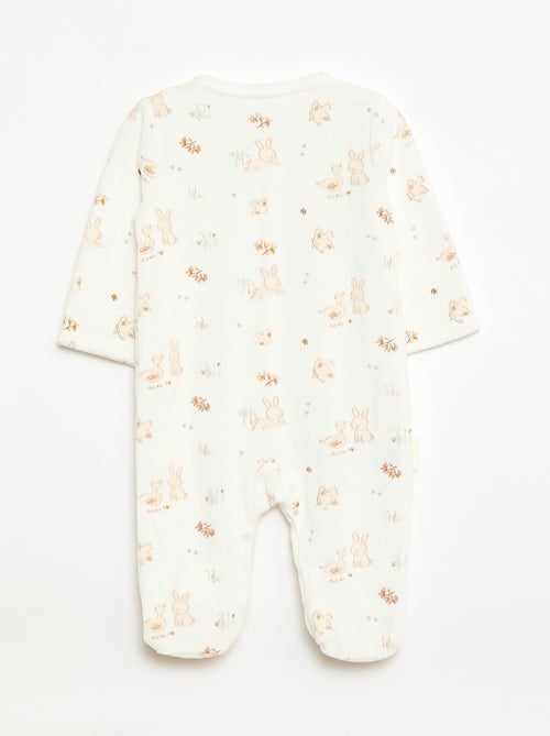 Warme pyjama met voetjes - Kiabi