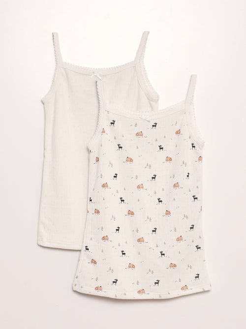 Warme singlet met smalle schouderbandjes - Kiabi