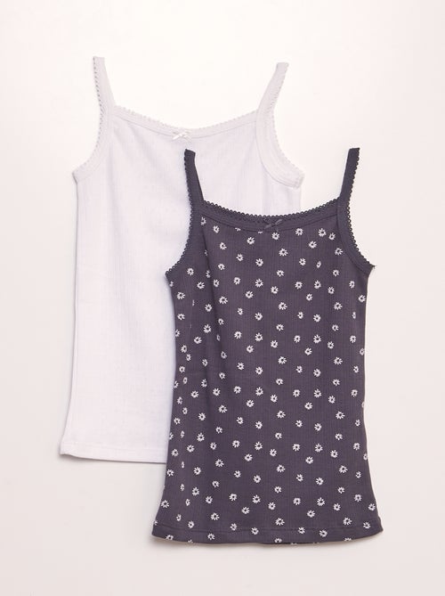 Warme singlet met smalle schouderbandjes - Kiabi