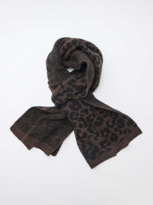 Warme sjaal met luipaardpatroon - Kiabi
