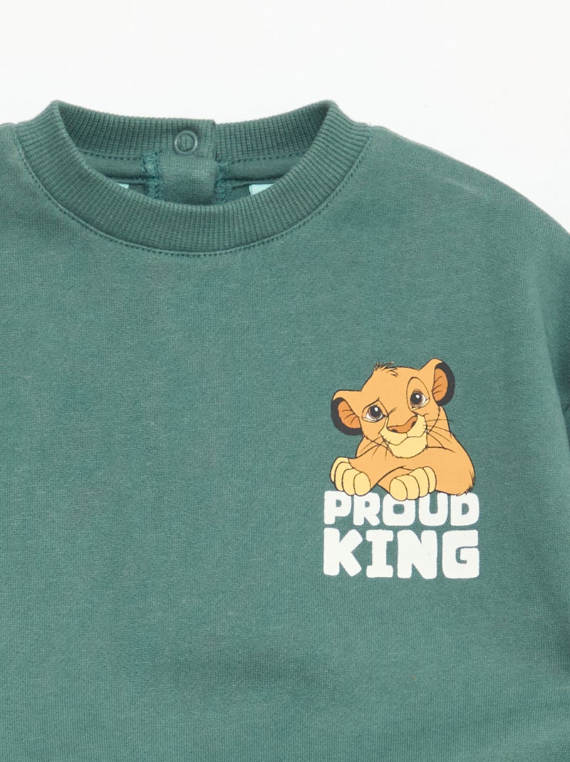 Warme sweater met 'Disney'-print Groen - Kiabi