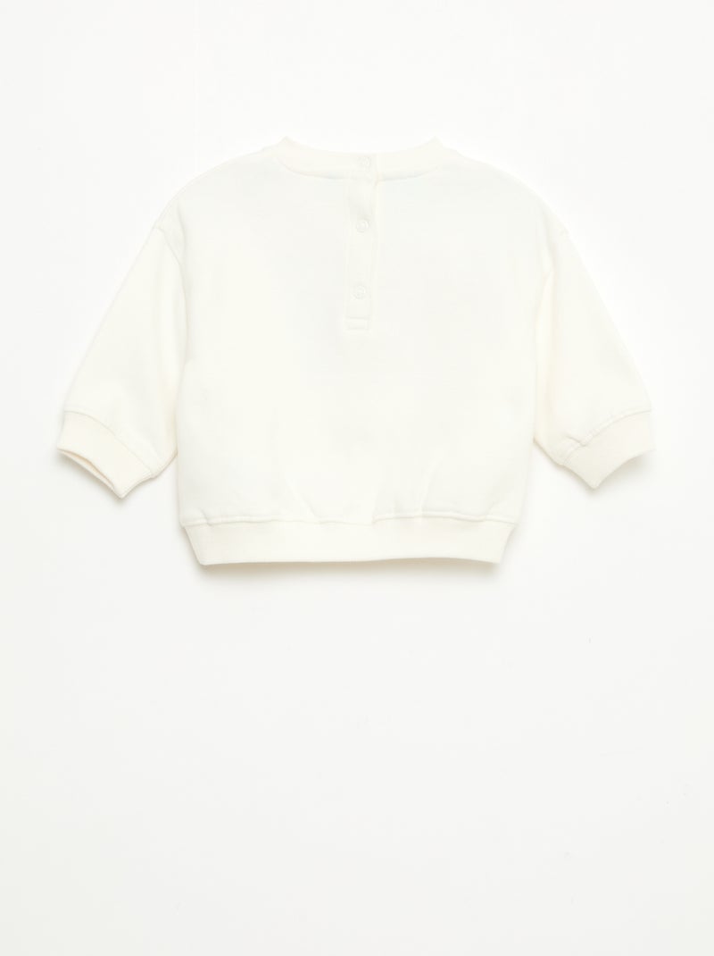 Warme sweater met 'Disney'-print Wit - Kiabi