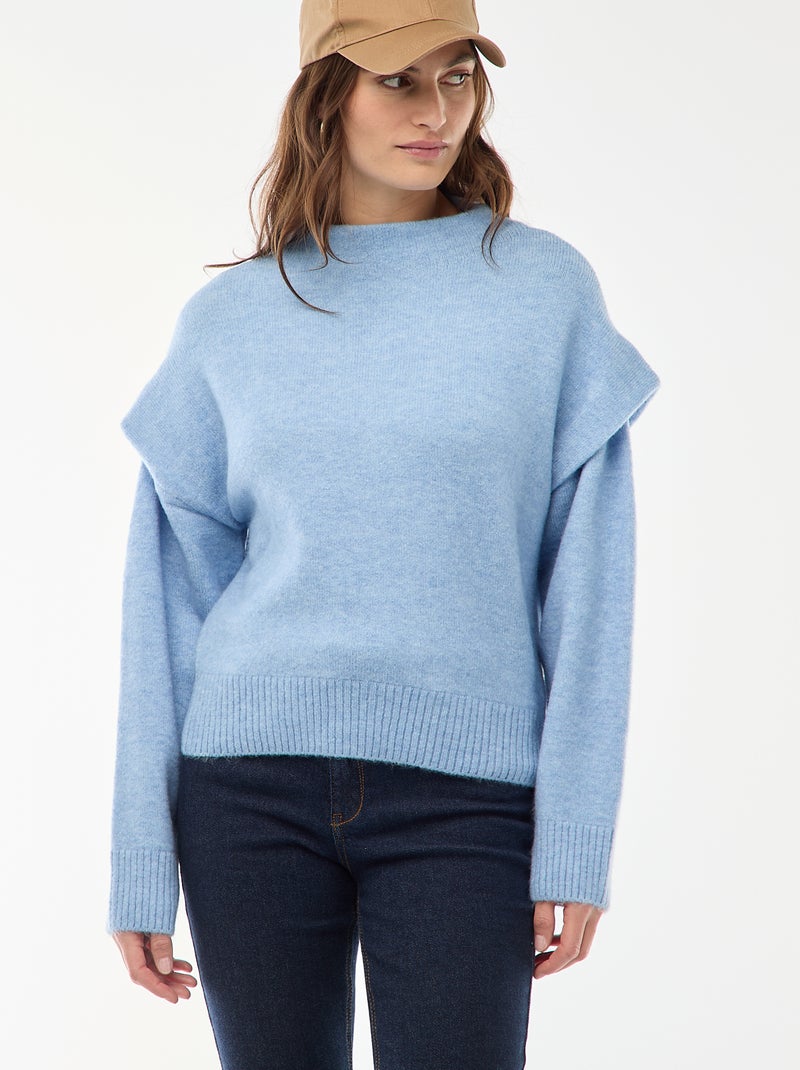Warme trui met col Blauw - Kiabi