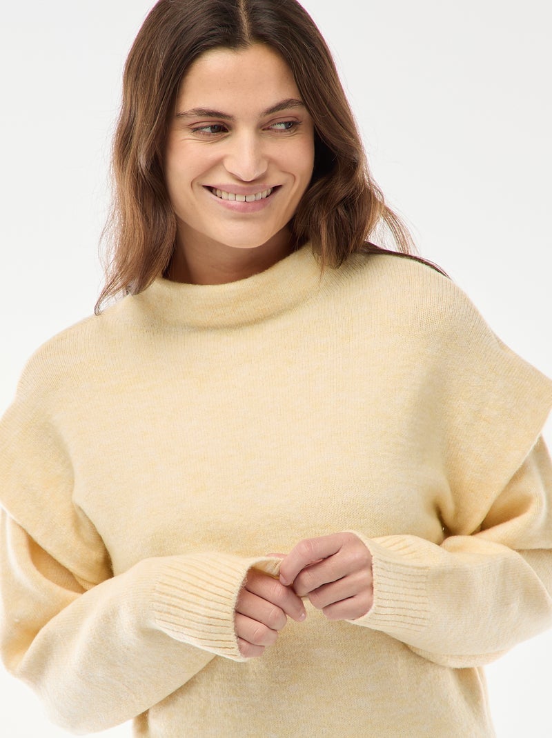 Warme trui met col Geel - Kiabi