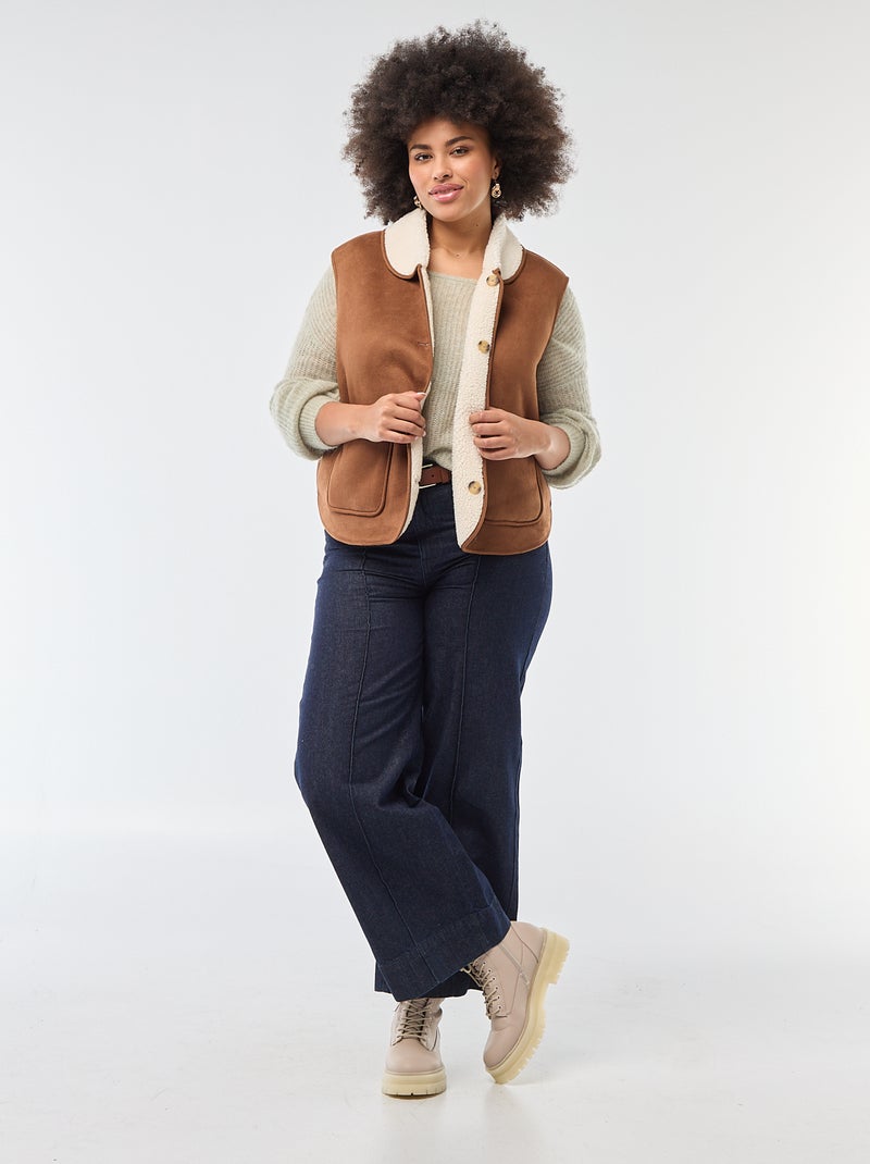 Warme trui van mohair met ronde hals Groen - Kiabi