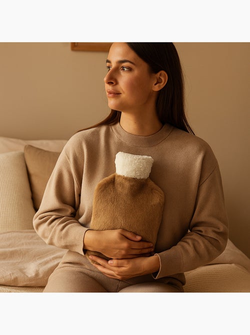 Warmwaterkruik met zachte pilouhoes - Kiabi Warmwaterkruik met zachte pilouhoes - Kiabi